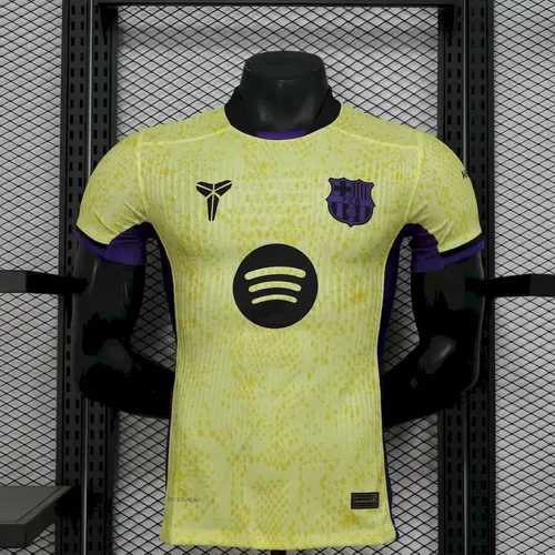 2025/26 Player Version Barcelona Away Mamba Series Kobe Bryant Joint Edition Football Jersey AAA fan-grade