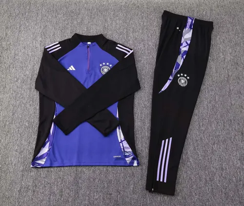 2024 Germany Half-Pull Training Suit Purple Jersey Set — view 3
