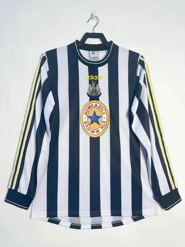 1997-1999 Retro Long Sleeve Newcastle United Home Soccer Jersey AAA fan-grade