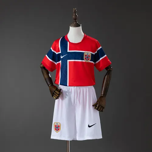 2026 Camiseta de Fútbol de la Selección de Noruega Local AAA Grado Fan Talla Infantil