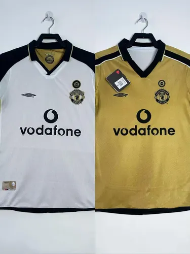 2001-2002 Retro Manchester United Edición Centenario Doble Cara Camiseta de Fútbol Calidad Tailandesa