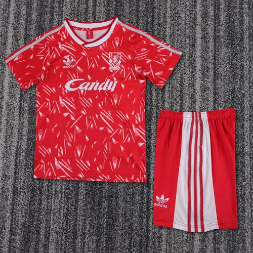 1989-1991 Retro Liverpool Home Football Jersey AAA fan-grade Kids Size