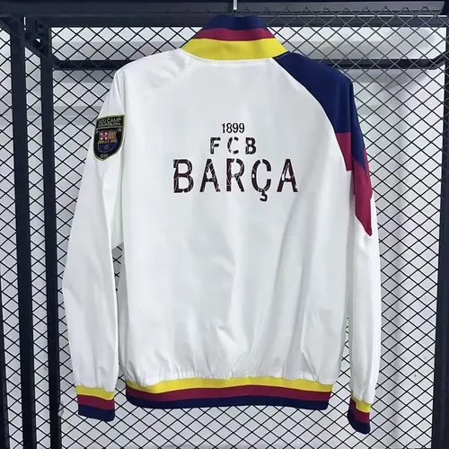 2025-2026 Barcelona Windbreaker White Jersey AAA fan-grade — view 2