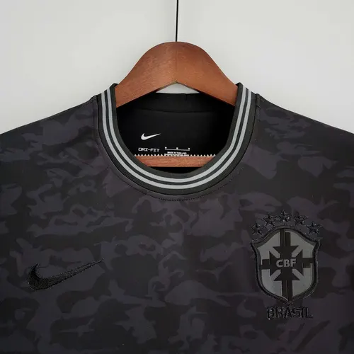 2022 Brazil Special Edition all black Soccer Jersey — view 3
