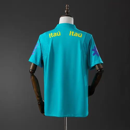 2021 Brazil Training Wear Lake Blue Soccer Jersey — view 2