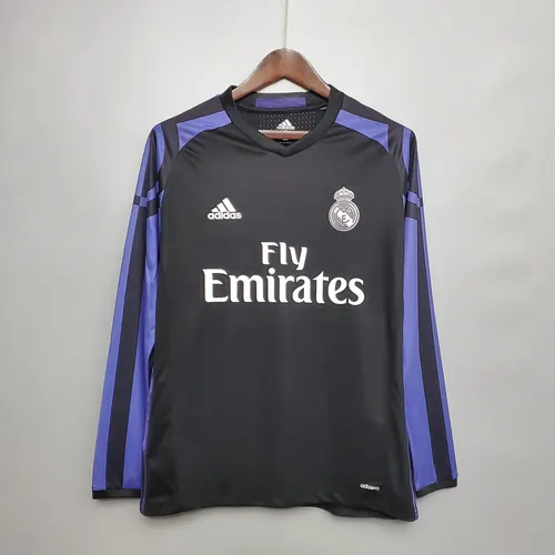 2016/2017 Retro Langarm Real Madrid Dritt-Auswärts — view 1