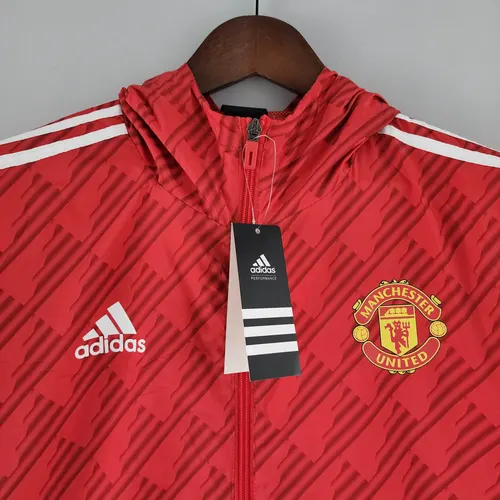 2022/2023 Manchester United Windbreaker Red White Edge — view 3