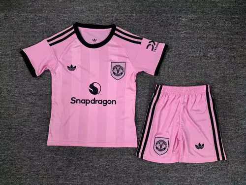 2025/2026 Manchester United Goalie Pink Football Jersey AAA fan-grade Kids Size