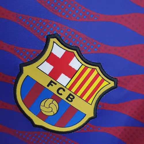 2021-2022 Barcelona Training Suit Red And Blue — view 5
