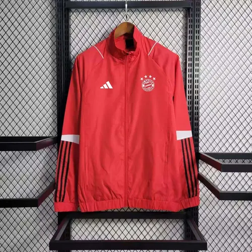 2023 Windbreaker Football Jersey Bayern Munich Red AAA fan-grade