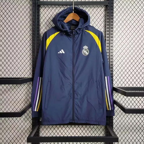 2023 Real Madrid Windbreaker Navy blue Soccer Jersey AAA fan-grade