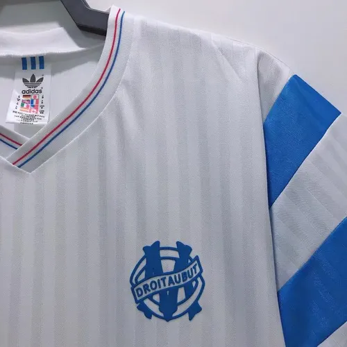 1990 Retro Olympique de Marseille Home Football Jersey AAA fan-grade — view 5