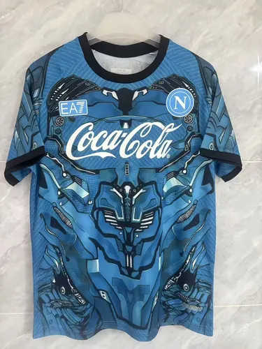 2025/2026 Conjunto de Treino Napoli Azul Camisa de Futebol Qualidade Tailandesa