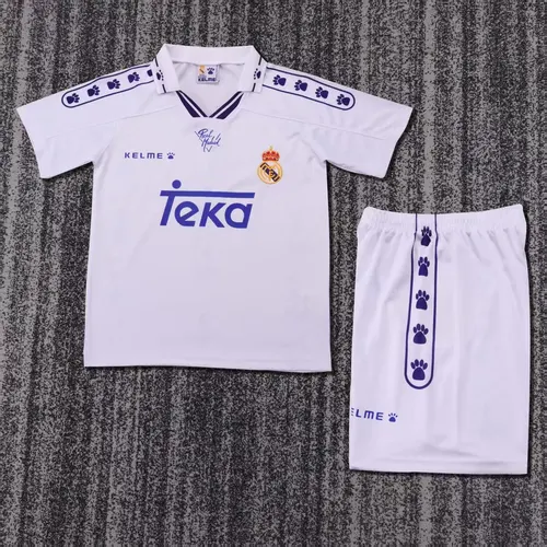 1994-1996 Retro Real Madrid Home Football Shirt AAA fan-grade Kids Size