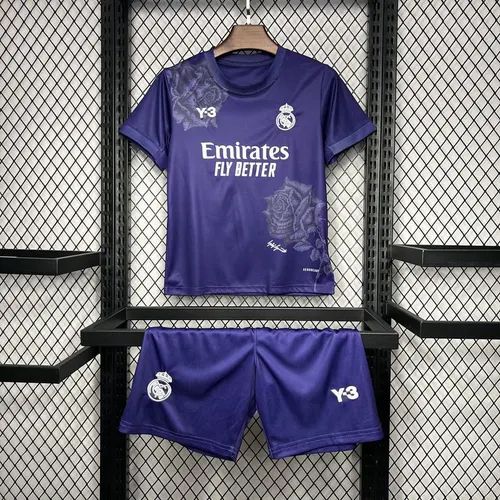 2024/2025 Real Madrid Y-3 Special Edition Purple Football Shirt AAA fan-grade Kids Size