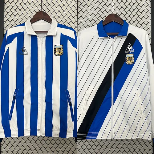 2024 Argentina Reversible Windbreake(white-blue) Soccer Jersey AAA fan-grade