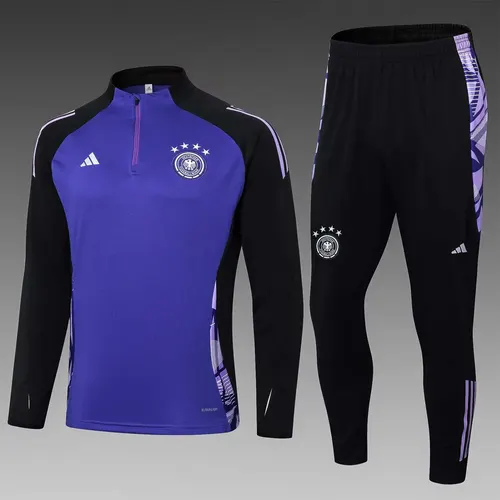 2024 Germany Half-Pull Training Suit Purple Jersey Set — view 1