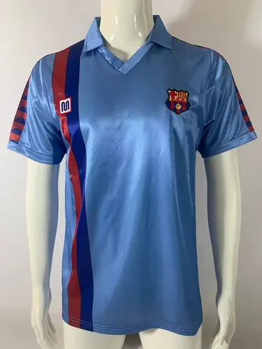 1984/1991 Camisa de Futebol Visitante Retrô Barcelona Qualidade Tailandesa