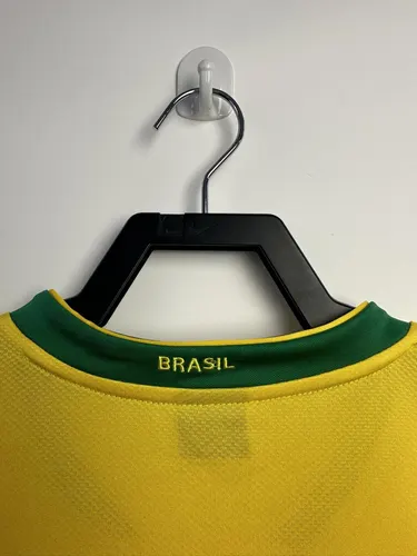 2006 Retro Brazil Home Soccer Jersey AAA fan-grade — view 4