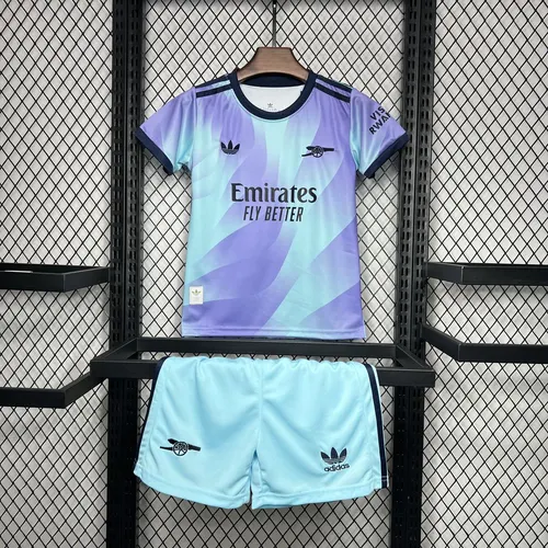 Camisa de Futebol Arsenal Third Away 2024/2025 Qualidade Tailandesa Tamanho Infantil