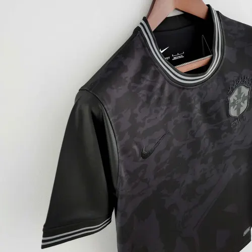 2022 Brazil Special Edition all black Soccer Jersey — view 5