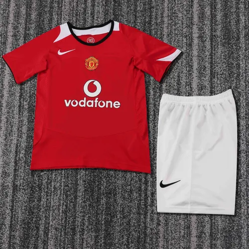 2005-2006 Retro Manchester United Home Football Shirt AAA fan-grade Kids Size
