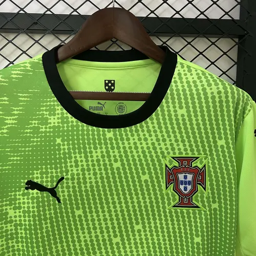 Camisa de Goleiro Portugal Verde 2025 AAA Grau Fã — view 3