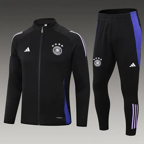 2024/2025 Germany Half-Pull Training Suit Black Jersey Set — view 1