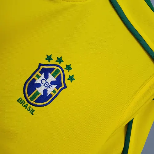 1998 Retro Brazil Soccer Jersey Home — view 5