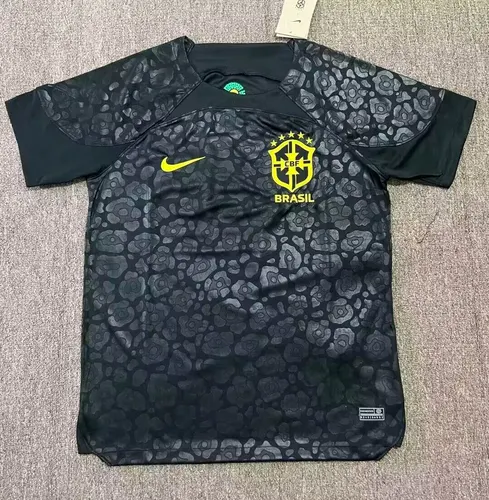 2022 Brazil Goalkeeper Jersey Black — view 1
