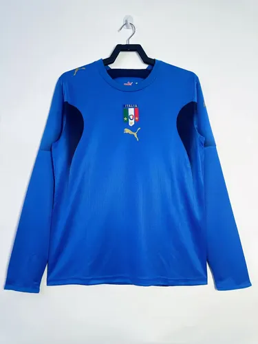 2006 Retro Italy Long sleeves Home Soccer Shirt AAA fan-grade — view 1