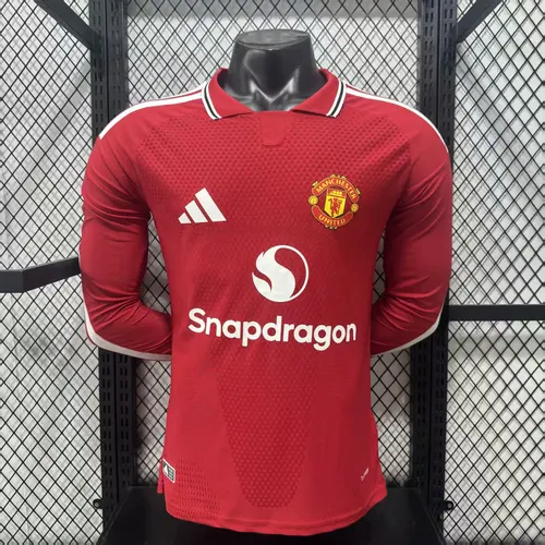 2026/2027 Long Sleeve Player Version Manchester United Home Football Jersey 1:1 Thai Quality