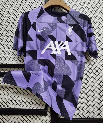 2023/2024 Liverpool Training Wear Purple Football Shirt — view 3