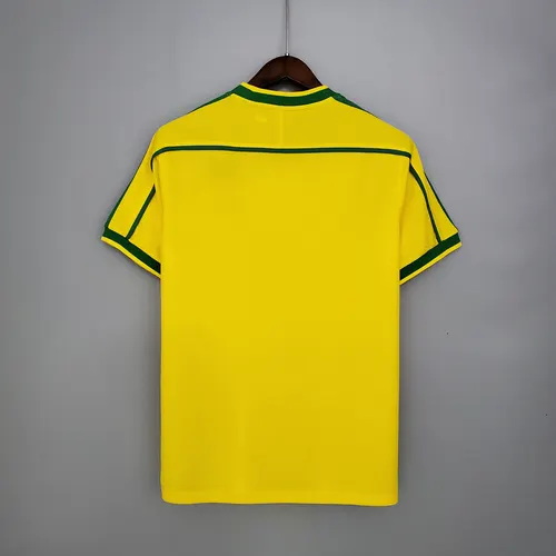1998 Retro Brazil Soccer Jersey Home — view 2