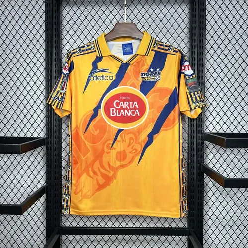 1997/1998 Camisa de Futebol Casa Retrô Tigres Qualidade Tailandesa
