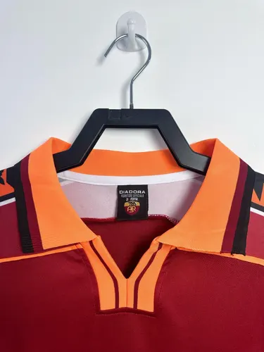 1998-1999 레트로 롱슬리브 로마 홈 축구 저지 태국 퀄리티 — view 3