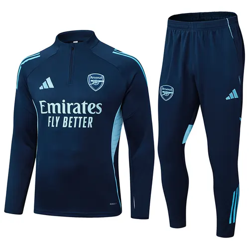 2025/2026 Arsenal Half-Pull Training Suit Royal Blue Football Shirt AAA fan-grade Set