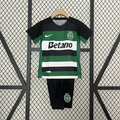 2024/2025 Sporting Lisbon Home Football Jersey Shirt AAA fan-grade Kids Size