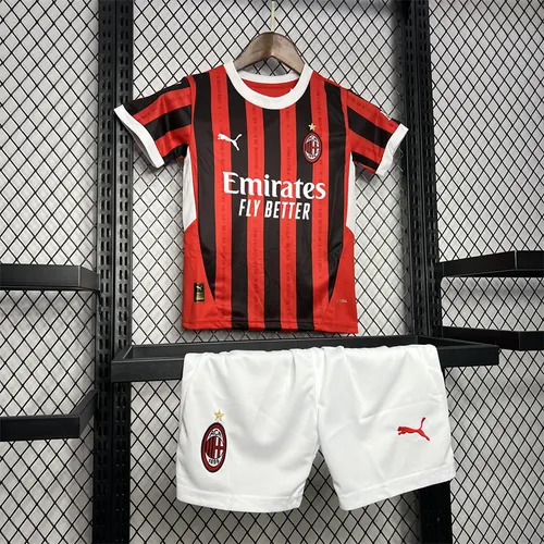 Maillot de football domicile 2024/2025 AC Milan taille enfant qualité thaïlandaise