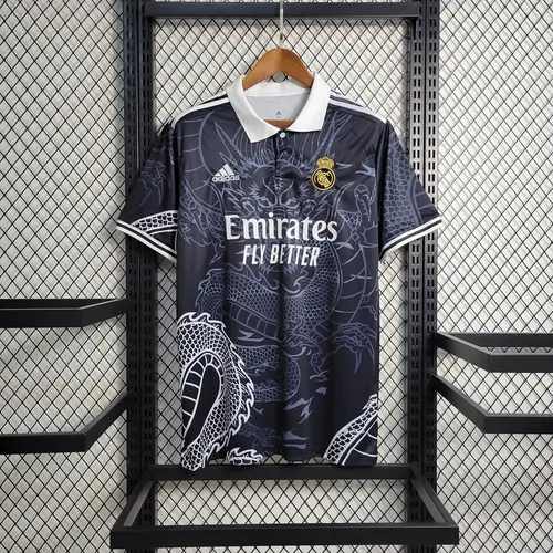 2023/2024 Real Madrid 차이니즈 드래곤 블랙 축구 셔츠 — view 1