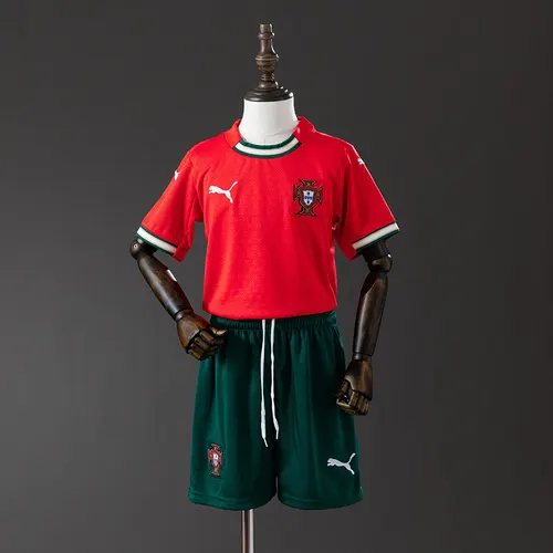 2025 Portugal Maillot Domicile Football AAA qualité fan Taille Enfant