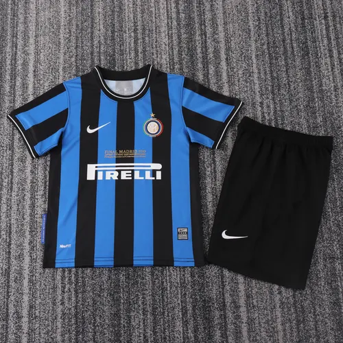 2009-2010 Rétro Inter Milan Domicile Maillot de Football Qualité Thaï Taille Enfant