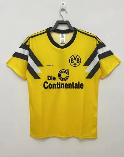 1989 Retro Dortmund Uniforme Casa Camisa Futebol Qualidade Tailandesa