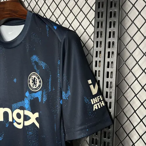 2024/2025 Chelsea Dunkelblau Vorbereitungstrainings-Trikot — view 6