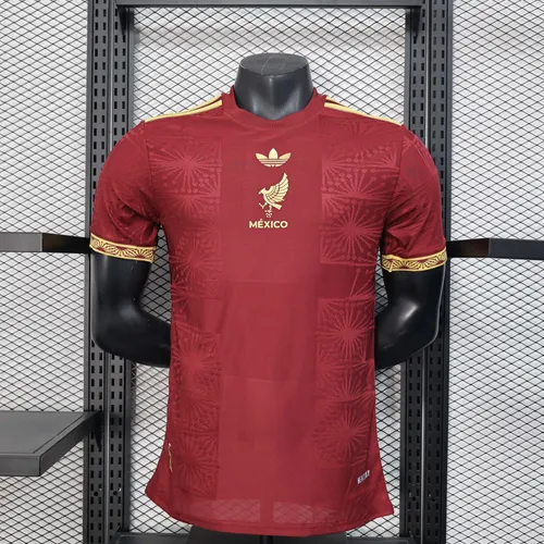 2025 プレイヤーバージョン メキシコ代表 ゴールドカップバージョン レッド サッカーシャツ AAA ファングレード