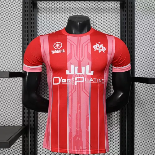 2025/2026 Maillot de football version joueur édition spéciale rouge de l'Olympique de Marseille qualité thaï