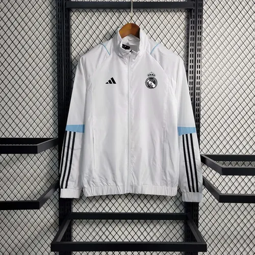 Chaqueta Cortavientos Blanca del Real Madrid 2023