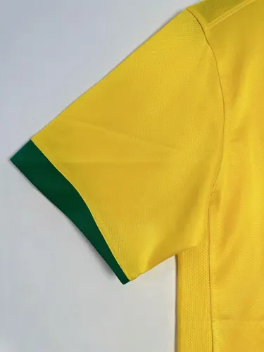 2006 Retro Brazil Home Soccer Jersey AAA fan-grade — view 7