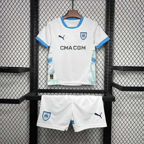 2024/2025 Olympique de Marseille Home Football Shirt AAA fan-grade Kids Size