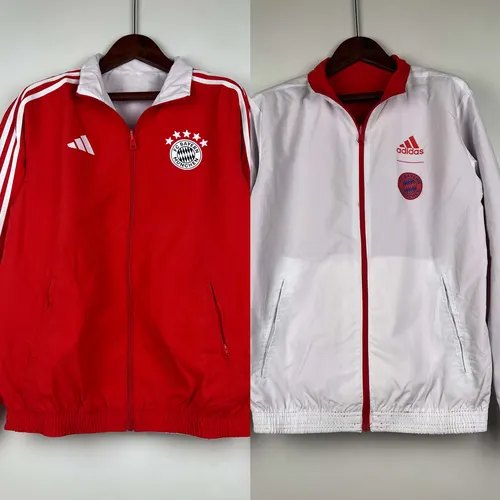 2023-2024 Bayern Munich Reversible Windbreaker (Red-white)Soccer Jersey AAA fan-grade
